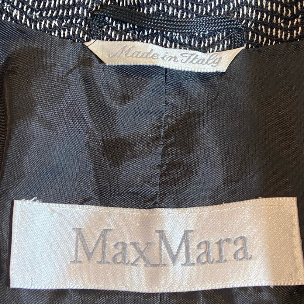 Maxmara Virgin Wool Blazer Single Button Black Gr… - image 6